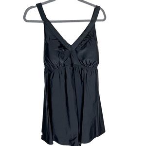 Swimsuits for All One Piece Swim Dress Womens 16 Black